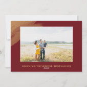 Gouden Kerstmis Script Foto Feestdagenkaart (Achterkant)