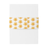 Gouden Kerstmis Sneeuw Patroon Uitnodigingen Wikkel (Achterkant Voorbeeld)