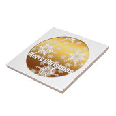 Gouden Kerstmis Sneeuwvlokken - Tegeltje (Zijkant)