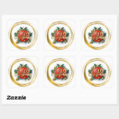 Gouden Kerstmis Sticker (Vel)
