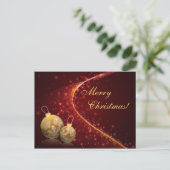 Gouden Kerstmis van Snuisterijen Feestdagenkaart (Staand voorkant)