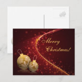 Gouden Kerstmis van Snuisterijen Feestdagenkaart (Voorkant / Achterkant)