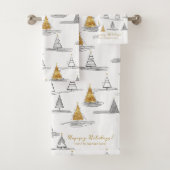 Gouden Kerstmispatroon#5 ID1009 Bad Handdoek (Insitu)