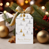 Gouden Kerstmispatroon#5 ID1009 Cadeaulabel