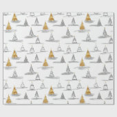 Gouden Kerstmispatroon#5 ID1009 Cadeaupapier (Vlak)