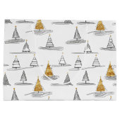 Gouden Kerstmispatroon#5 ID1009 Groot Cadeauzakje (Achterkant)