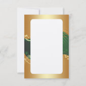 Gouden kerstmotief met groene achtergrond... kaart (Achterkant)