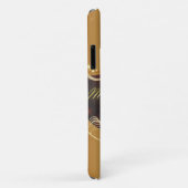 Gouden Kerstmotief met rode achtergrond Case-Mate iPhone Case (Achterkant/rechts)