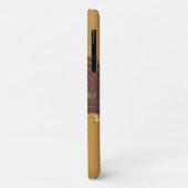 Gouden Kerstmotief met rode achtergrond Case-Mate iPhone Case (Achterkant/links)