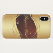 Gouden Kerstmotief met rode achtergrond... Case-Mate iPhone Case (Achterkant (horizontaal))