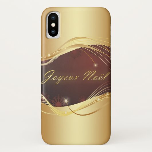 Gouden Kerstmotief met rode achtergrond... Case-Mate iPhone Case (Achterkant)