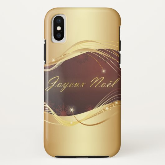 Gouden Kerstmotief met rode achtergrond... Case-Mate iPhone Case (Achterkant)