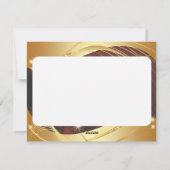 Gouden kerstmotief met rode achtergrond feestdagenkaart (Achterkant)