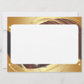 Gouden kerstmotief met rode achtergrond... feestdagenkaart (Achterkant)