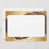 Gouden kerstmotief met rode achtergrond... feestdagenkaart (Achterkant)