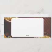 Gouden kerstmotief met rode achtergrond... feestdagenkaart (Achterkant)