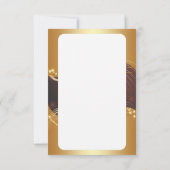 Gouden kerstmotief met rode achtergrond kaart (Achterkant)