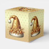 Gouden kerstmuts kerstcadeau doos bedankdoosjes (Achterkant)