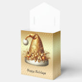 Gouden kerstmuts kerstcadeau doos bedankdoosjes (Geopend)