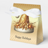 Gouden kerstmuts kerstcadeau doos bedankdoosjes (Voorkant Zijde)