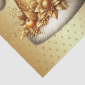 Gouden kerstmuts kerstvakantie tissuepapier (Detail)