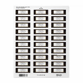 Gouden Kerstpatroon Retouradreslabel Etiket (Full Sheet)