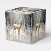 Gouden Kerstrendier Vakantie Cadeaubox Bedankdoosjes (Voorkant Zijde)