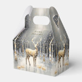 Gouden Kerstrendier Vakantie Cadeaubox Bedankdoosjes (Achterkant)