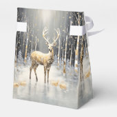 Gouden Kerstrendier Vakantie Cadeaubox Bedankdoosjes (Achterkant)