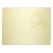 Gouden kerstrenrendiertje - Notitieblok (Voorkant)