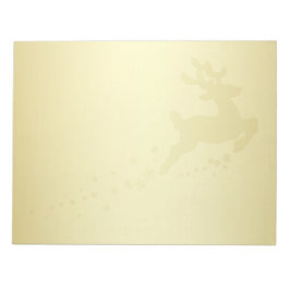 Gouden kerstrenrendiertje - Notitieblok