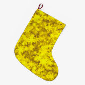 Gouden kerstschemering grote kerstsok (Voorkant (Hangend))