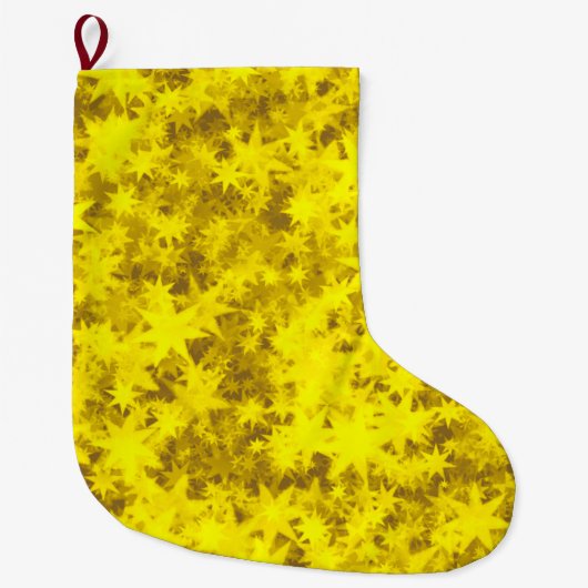 Gouden kerstschemering grote kerstsok (Voorkant)