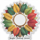 "Gouden Kerstsfeer" Sticker (Voorkant)