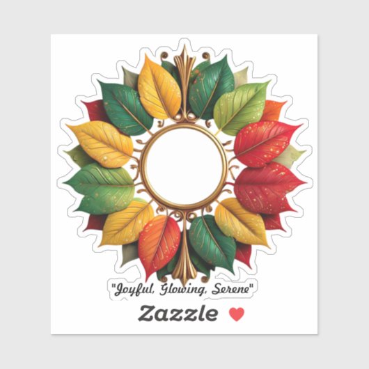 "Gouden Kerstsfeer" Sticker (Vel)