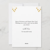 Gouden Kerstsieraden Foto Kerstkaart (Achterkant)