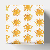Gouden Kerstsneeuw Patroon Bedankdoosjes (Bovenkant)