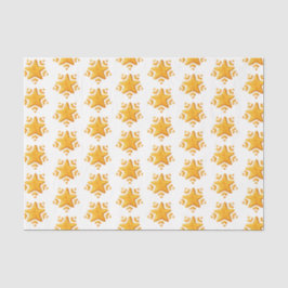 Gouden Kerstsneeuw Patroon Tissuepapier