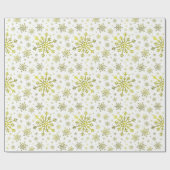  gouden kerstsnowflakes op de winter cadeaupapier (Vlak)