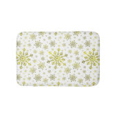  gouden kerstsnowflakes op de winter White Badmat (Voorkant)