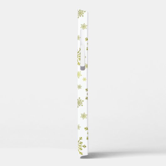  gouden kerstsnowflakes op de winter White Case-Mate iPhone Case (Achterkant / Links)