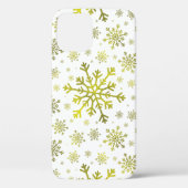  gouden kerstsnowflakes op de winter White Case-Mate iPhone Case (Achterkant)