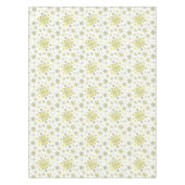  gouden kerstsnowflakes op de winter White Tafelkleed (Voorkant)