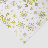  gouden kerstsnowflakes op de winter White Tissuepapier (Detail)