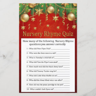 gouden kerstspeelgoed Nursery Rhyme Quiz baby show