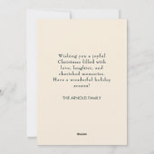  gouden kerstster blauw feestdagenkaart (Achterkant)