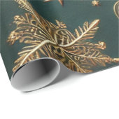gouden kerstster cadeaupapier (Rol Hoek)