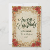 Gouden Kerstster Kerstmis Feestdagenkaart (Voorkant)