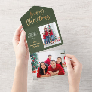 gouden kerststerren all in one uitnodiging