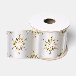 Gouden kerststerren grosgrain lint
